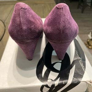 Nine West Jolli dark purple suede wedges